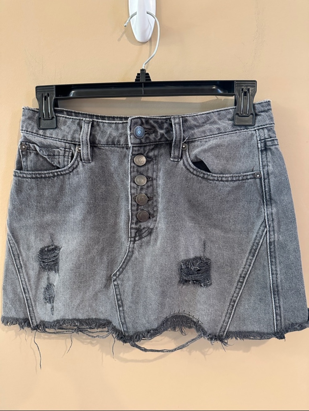 Free People We The Free Rainn Denim Mini Skirt